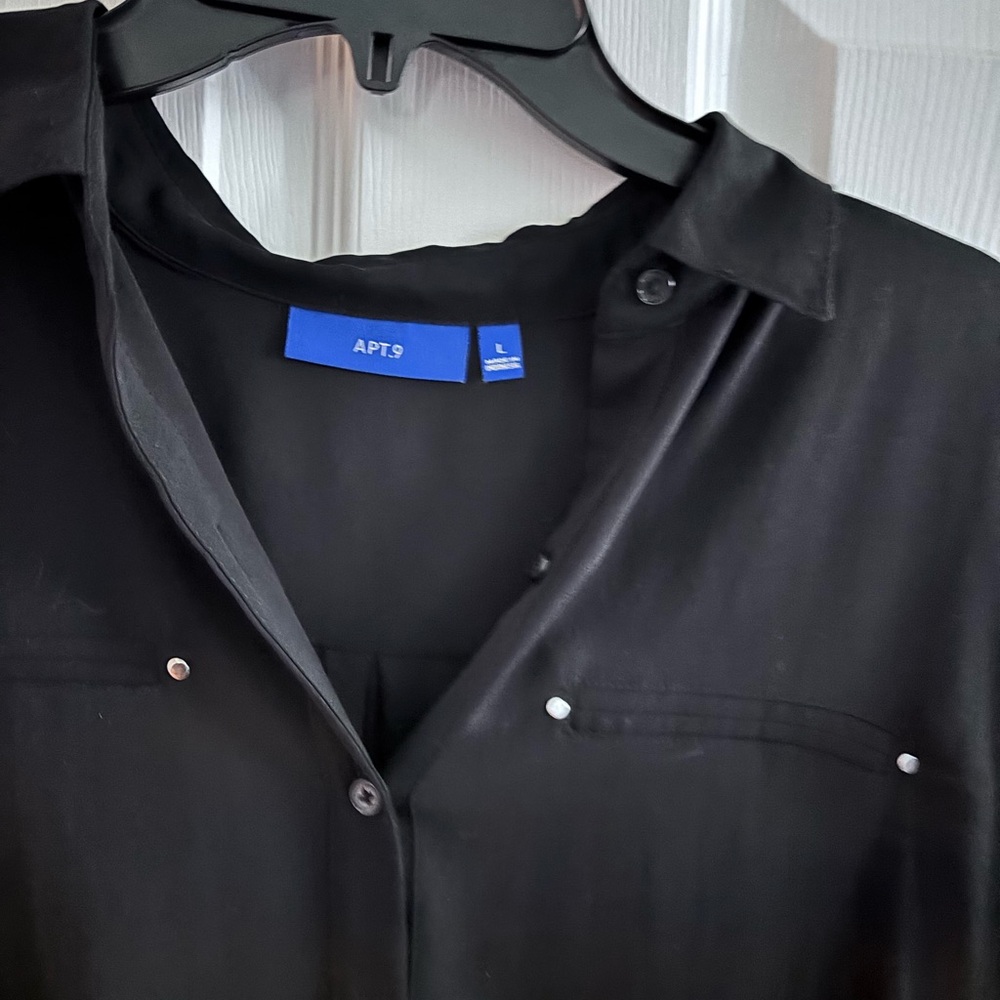 Apt. 9 Black Casual or dressy Button Down Shirt